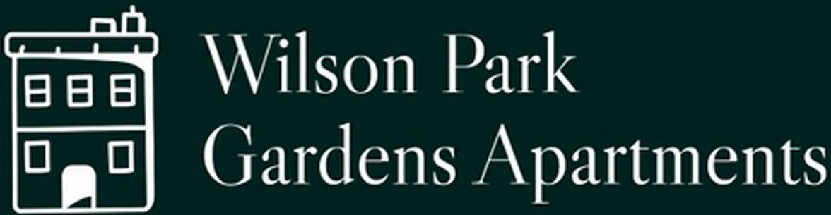Wilson Park Gardens Apartments logo and text.